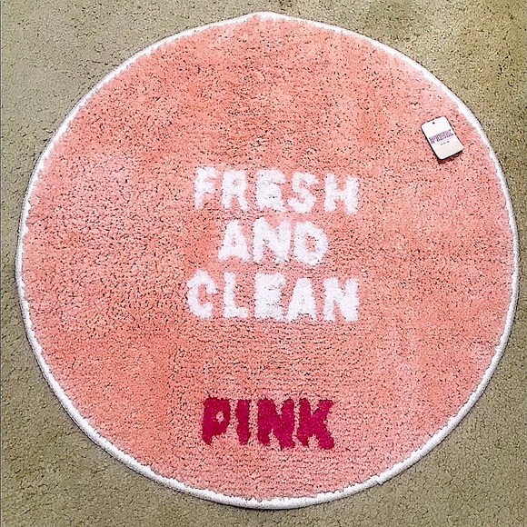PINK Victoria's Secret Other - 🆕🔥PINK BY VS SUPER CUTE&SOO SOFT ROUND LIGHT PEACHY COLOR BATHROOM MAT NWT!!